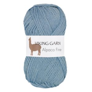Garn viking alpaca fine blå 621