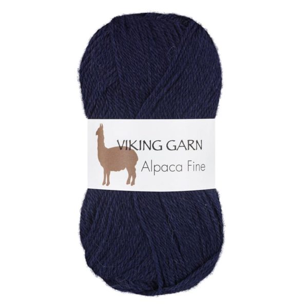 Garn viking alpaca fine 625 mørk blå