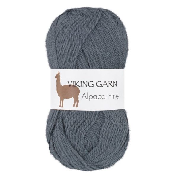 Garn viking alpaca fine 626 gråblå