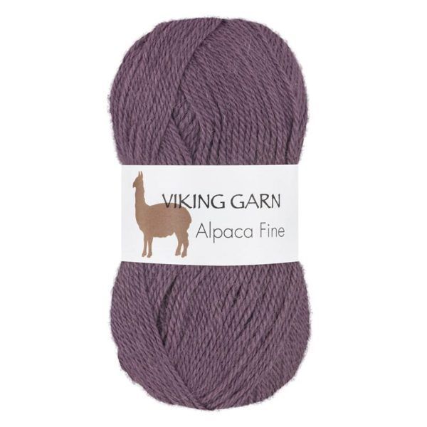 Garn viking alpaca fine 669 mørk lilla