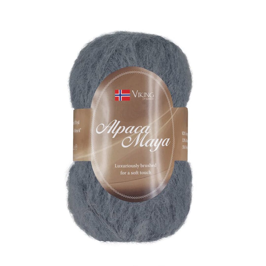 Garn viking alpaca maya 726 mørk blå