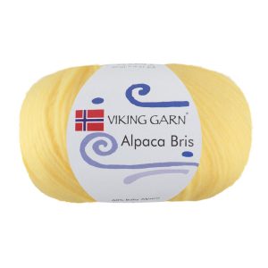 Garn viking alpaca bris 340 lys gul