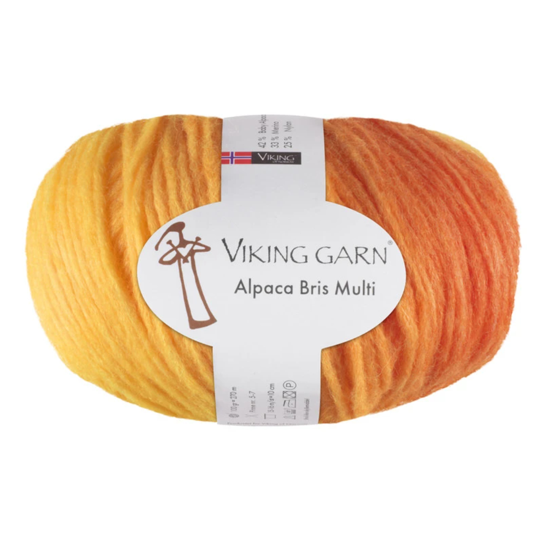 Garn viking alpaca bris multi 342 gul mu