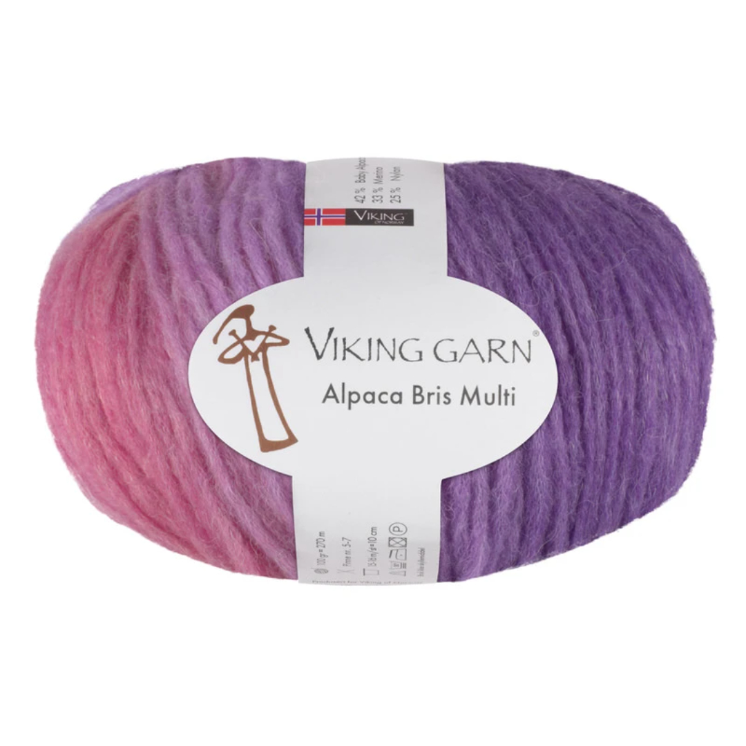 Garn viking alpaca bris multi 370 rosa l