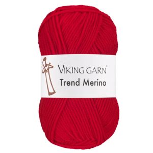 Garn viking trend merino 450 rød