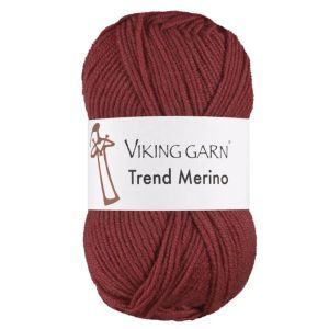 Garn viking trend merino 456 mørk rød
