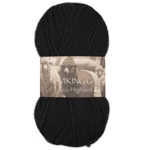 Garn viking highland eco wool svart 203