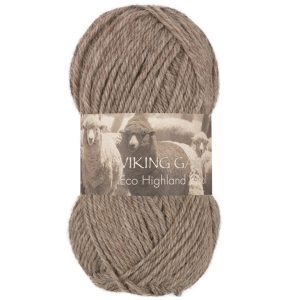 Garn viking highland eco wool lys brun 2