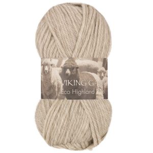 Garn viking highland eco wool perlegrå 2