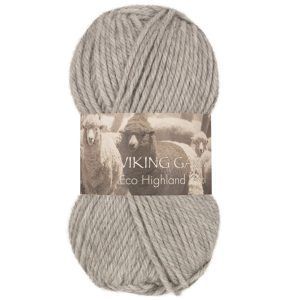 Garn viking highland eco wool lys grå 21