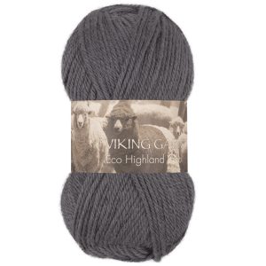 Garn viking highland eco wool stålgrå