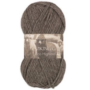 Garn viking highland eco wool grå 215