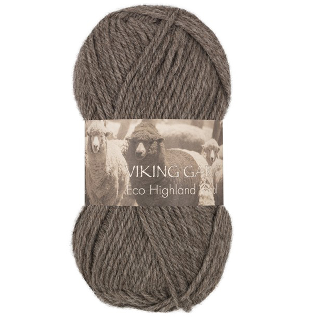 Garn viking highland eco wool grå 215