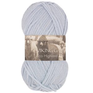 Garn viking highland eco wool lys blå 22