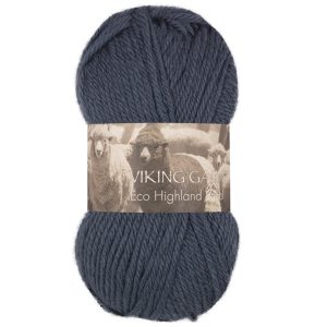 Garn viking highland eco wool jeansblå 2