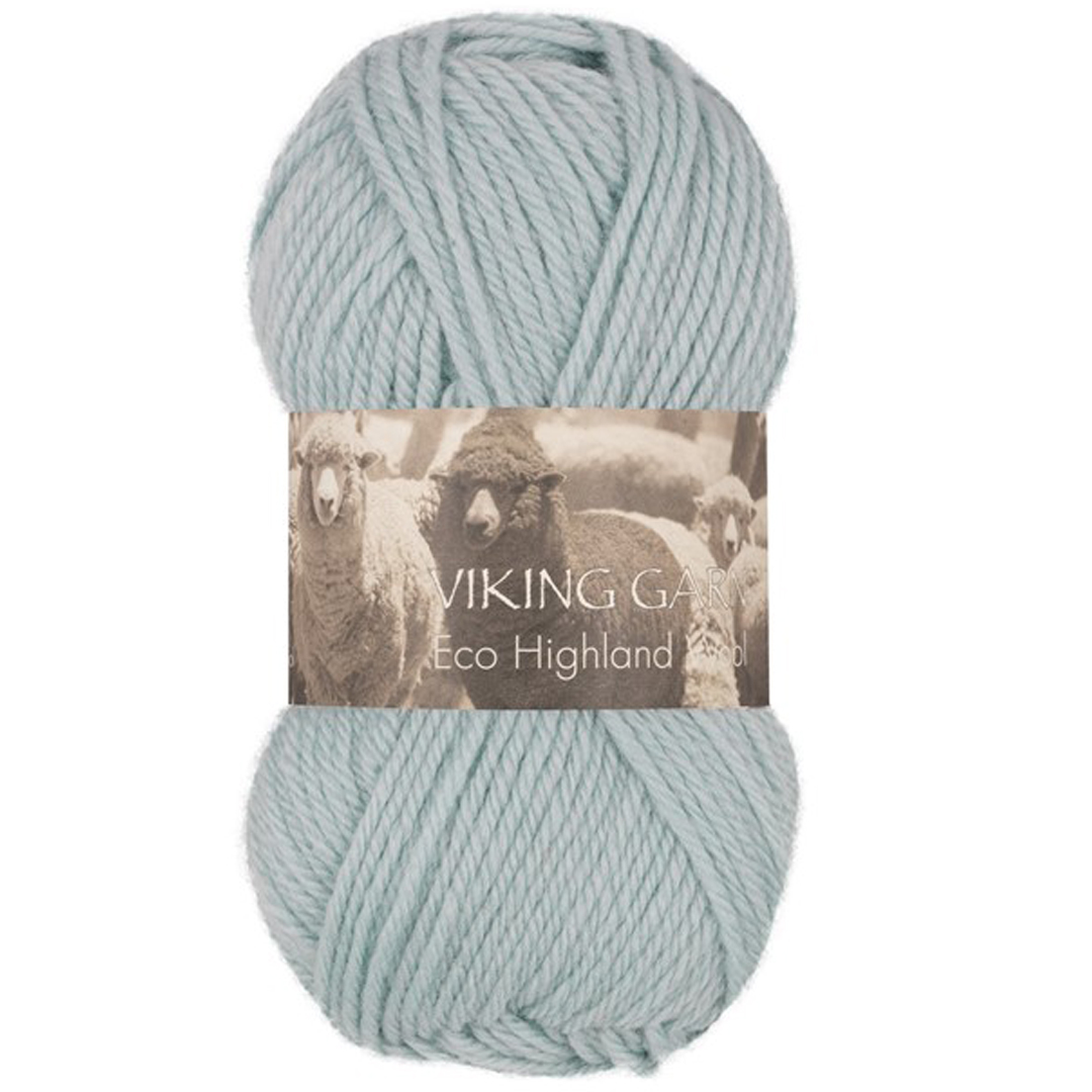 Garn viking highland eco wool lys petrol