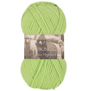 Garn viking highland eco wool lys grønn