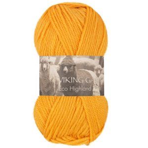 Garn viking highland eco wool gul 245