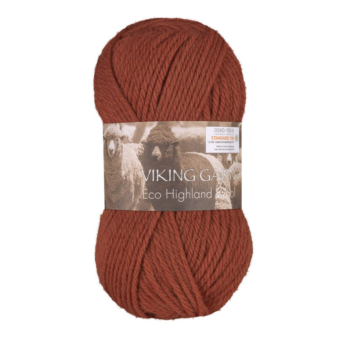 Garn viking highland eco wool 252 rust
