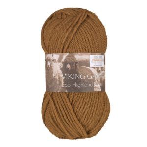 Garn viking highland eco wool 253 cognac
