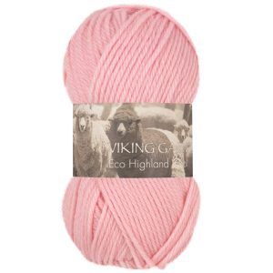 Garn viking highland eco wool lys rosa 2