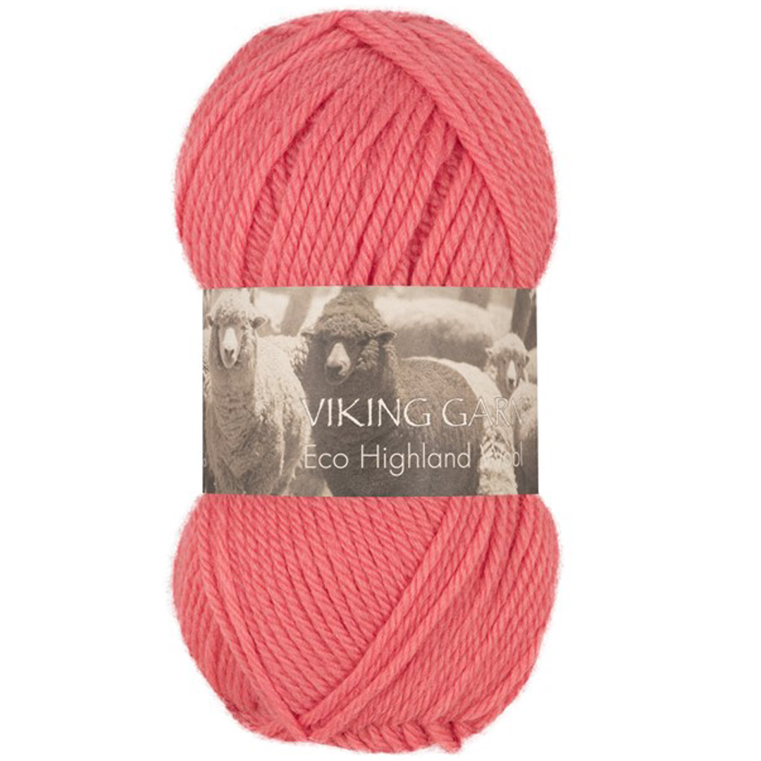 Garn viking highland eco wool korall 264