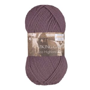 Garn viking highland eco wool 268 lilla