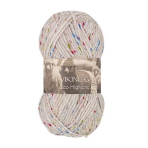 Garn viking highland eco wool hvit 270 t