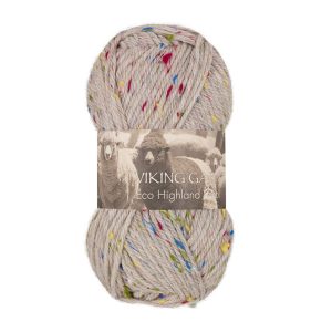 Garn viking highland eco wool hvit 275 t