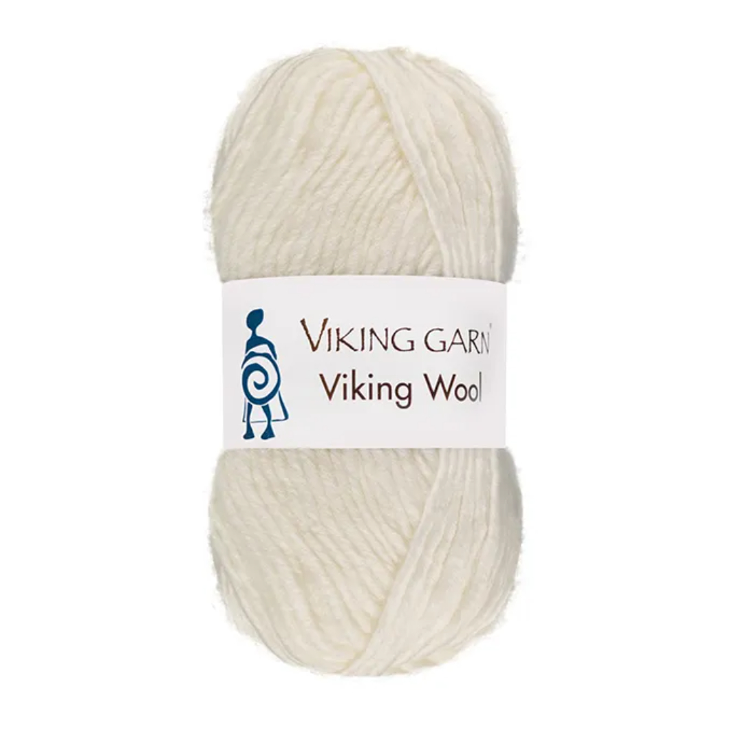 Garn viking wool 500 hvit