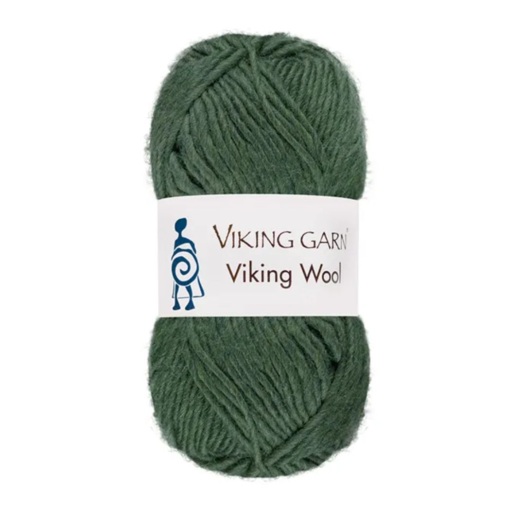 Garn viking wool 534 grønn