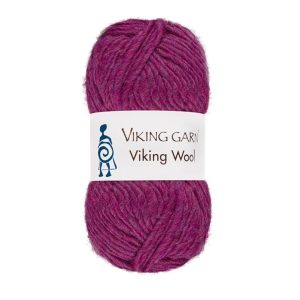 Garn viking wool 566 mørk rosa