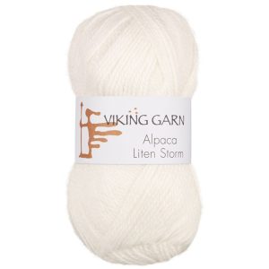 Garn viking alpaca liten storm 700 hvit