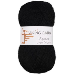 Garn viking alpaca liten storm 703 svart