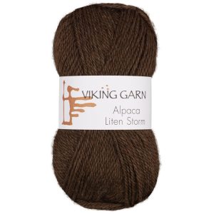 Garn viking alpaca liten storm 708 brun