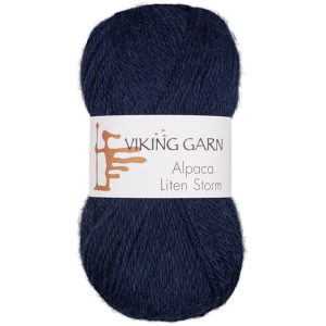 Garn viking alpaca liten storm 726 marin