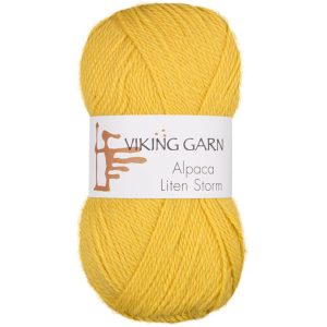 Garn viking alpaca liten storm 745 gul