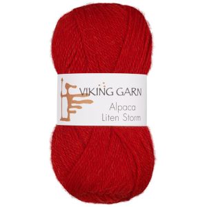 Garn viking alpaca liten storm 750 rød
