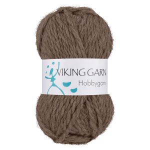 Garn viking hobbygarn 908 mørkbrun