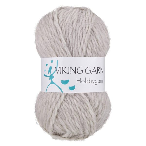 Garn viking hobbygarn 911 lys grå