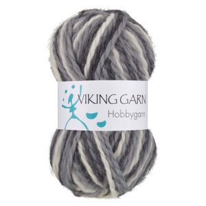 Garn viking hobbygarn 912 multi grå