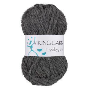 Garn viking hobbygarn 915 mørkgrå