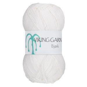 Garn viking bjørk 500 hvit