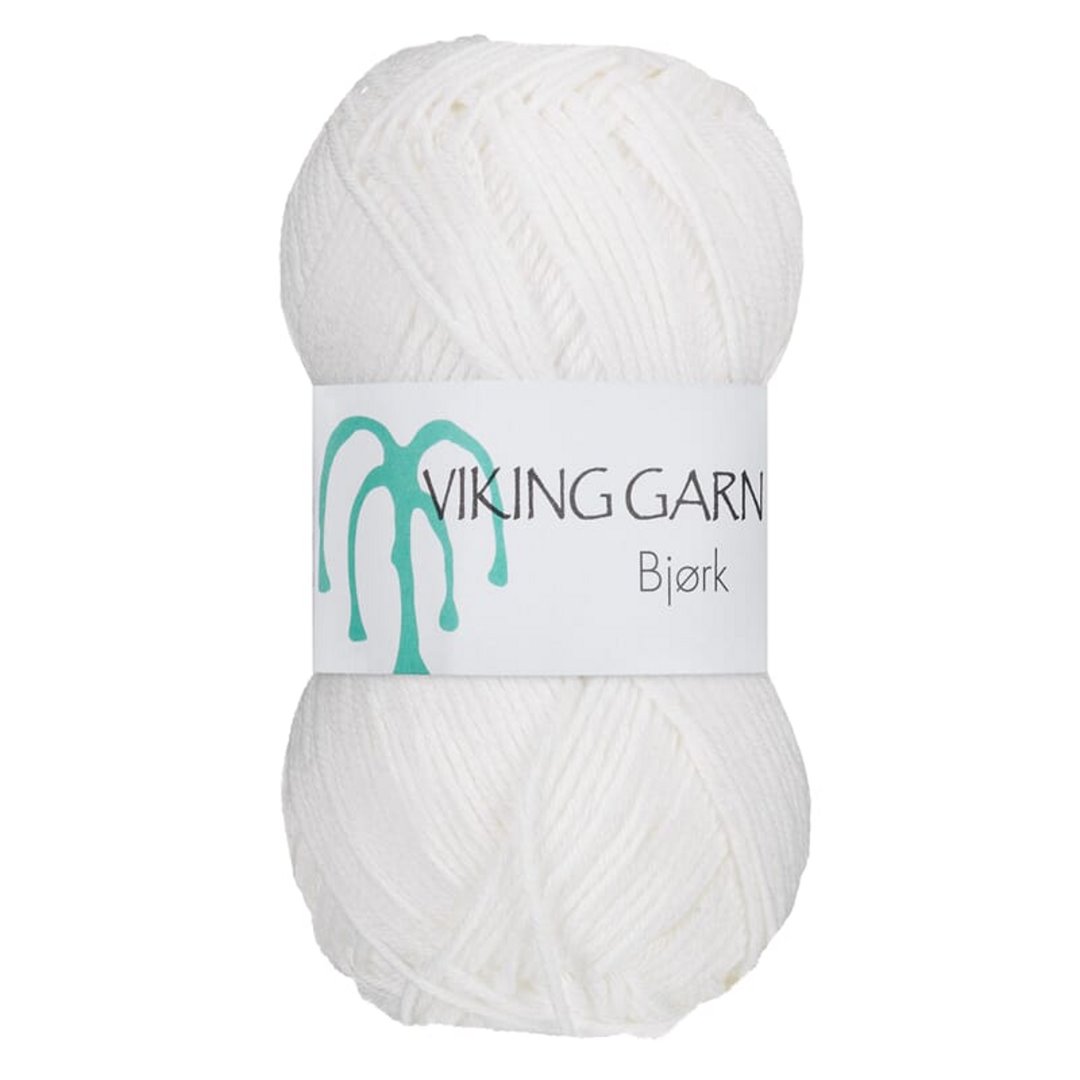 Garn viking bjørk 500 hvit
