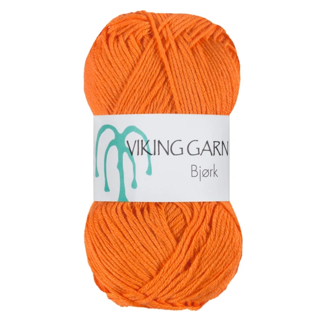 Garn viking bjørk 553 oransje