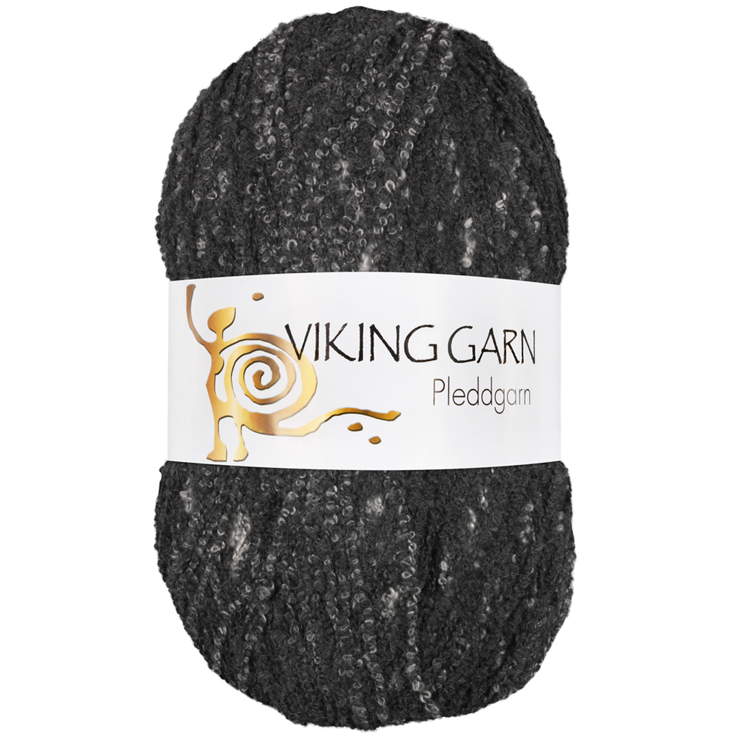 Garn viking pleddgarn 712 sort/grå