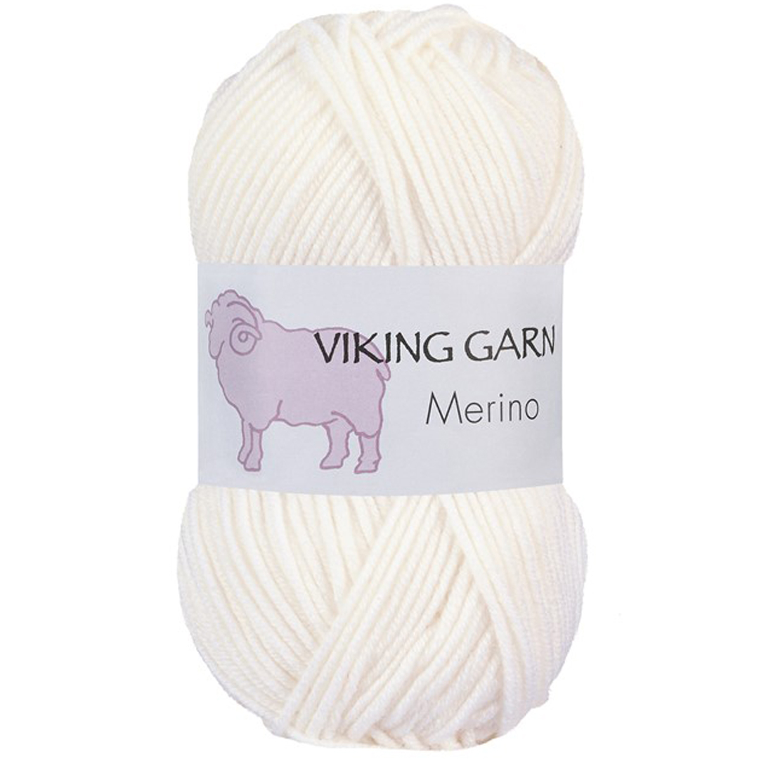 Garn viking merino 800 hvit