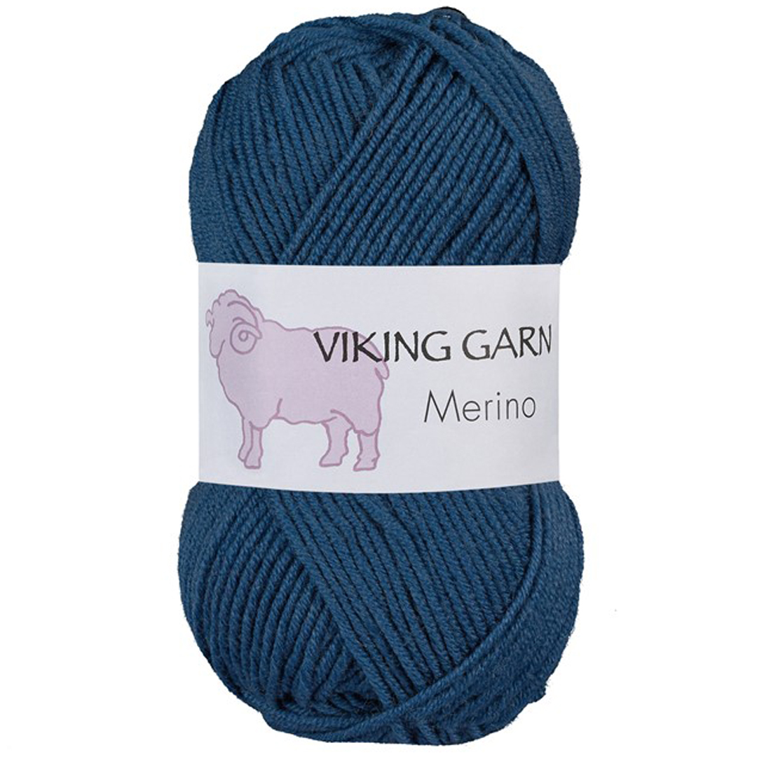 Garn viking merino 828 mørk blå
