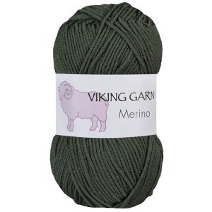 Garn viking merino 836 mørk grønn
