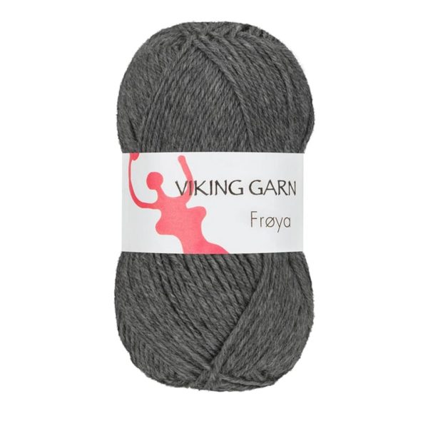Garn viking frøya 205 mørk grå